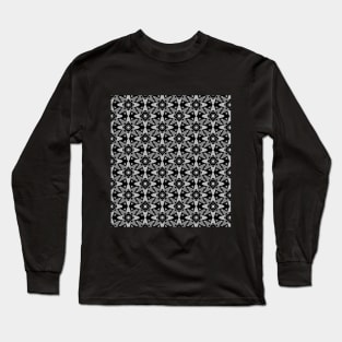 Black abstract flower pattern Long Sleeve T-Shirt